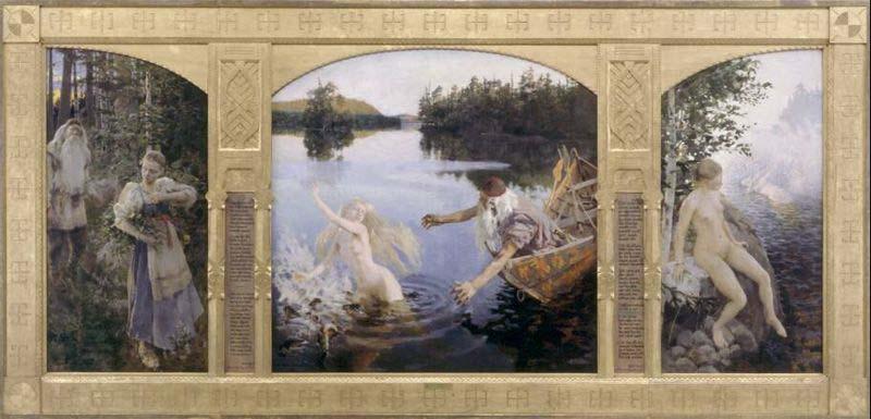 Akseli Gallen-Kallela The Aino triptych China oil painting art